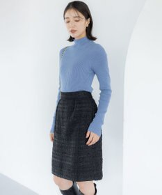 組曲 ホールガーメント ハイネックニット