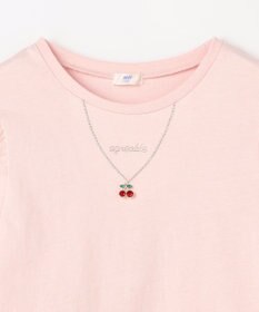 ANY KIDS チュール袖 七分Tシャツ