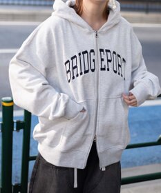 WEGO カレッジロゴビッグジップパーカー