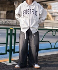 WEGO カレッジロゴビッグジップパーカー