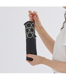 MOONBAT 晴雨兼用日傘 折りたたみ傘 まるボーダー／遮光 遮熱 UV