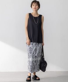 23区 【洗える】Rattiドローイングペイズリープリント スカート