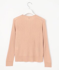 J.PRESS LADIES 【洗える・イージーケア】 SYNTHETIC BASIC ワイドリブ クルーネック カーディガン