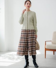 組曲 L 【前後着用可】コットンカシミヤ混2WAYケーブル ニット