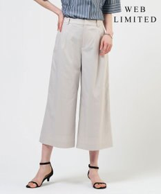 J.PRESS LADIES 【人気素材】セルロースリネンストレッチ クロップド パンツ