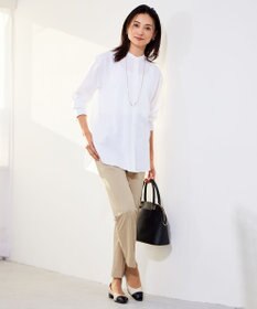 自由区 ライトフィールジャージータックテーパード パンツ