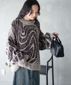 WEGO 幾何学柄ニットプルオーバー