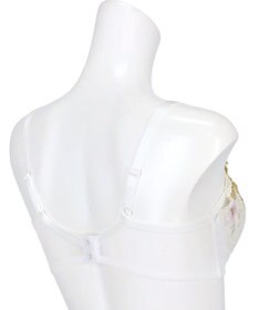 WACOAL 【リボンブラ 脇すっきり】 ブラジャー 脇高設計 着やせシルエット 動いても谷間キープ Gカップまで対応 大きいサイズ レディース BXB483 /ワコール