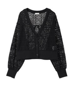 earth music&ecology ラッセルレースカーディガン