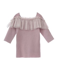 earth music&ecology デコルテチュールニットプルオーバー