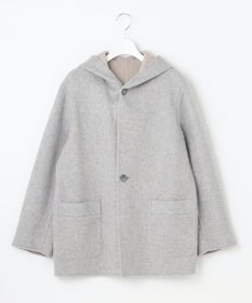 J.PRESS LADIES 【リバーシブル】ウールナイロン リバー フーデッドコート