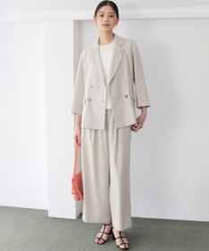 組曲 ライトリネンライクイージーワイド パンツ
