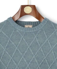 J.PRESS MEN 【WEB・一部店舗限定】ケーブルクルーネック ニット