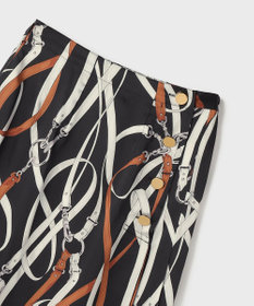 GRACE CONTINENTAL ベルトプリントアシメプリーツスカート