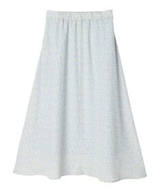 earth music&ecology フラワープリントフレアスカート