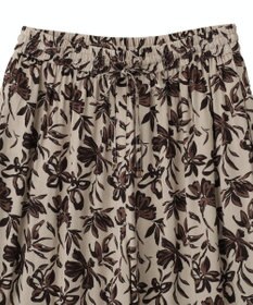 YECCA VECCA アートプリントスリットワイドパンツ