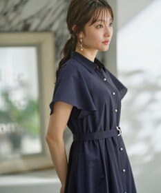 ANY SIS 【洗える】ビューティフレア シャツワンピース