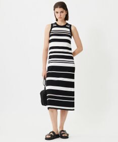 ICB L 【洗える】 マルチボーダーワンピース