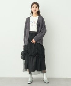 earth music&ecology ２ｗａｙドロストチュールスカート