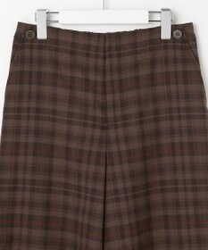J.PRESS LADIES S milledタータンラメチェック クロップド パンツ