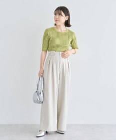 Green Parks 配色リブニットプルオーバー