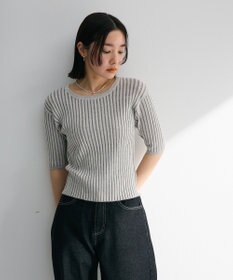 Green Parks 配色リブニットプルオーバー