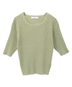 Green Parks 配色リブニットプルオーバー