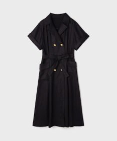 GRACE CONTINENTAL リネンタッチミリタリードレス