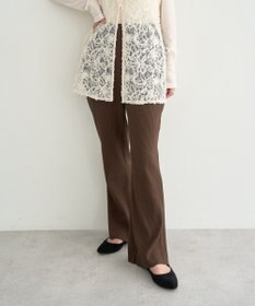 earth music&ecology セルフカットテレコフレアパンツ