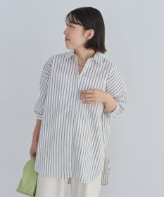 Green Parks イージーケアストライプシャツ