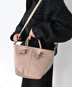 Hekhèr Le Style de Vie 【日本製 / 2WAY】シュリンクレザー ノットハンドバッグ