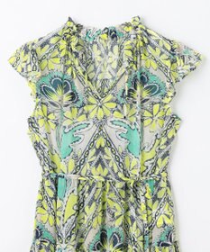 GRACE CONTINENTAL シフォンプリントティアードワンピース