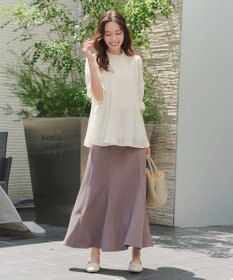 Tiaclasse 【前後2way・洗える】シアープリーツブラウス