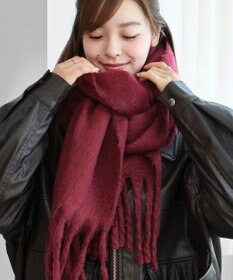 WEGO 【マフラー/ユニセックス着用】ワイドフリンジストール