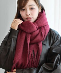 WEGO 【マフラー/ユニセックス着用】ワイドフリンジストール