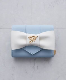 Maison de FLEUR バイカラーベルトリボンミニウォレット