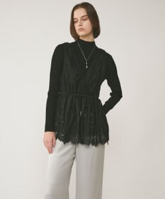 GRACE CONTINENTAL レースノースリーブブラウス