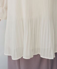 Tiaclasse 【前後2way・洗える】シアープリーツブラウス