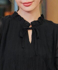 Tiaclasse 【前後2way・洗える】シアープリーツブラウス