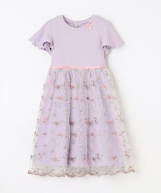 ANY KIDS 刺繍チュールガーリー ワンピース