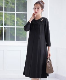 Tiaclasse L 【安田美沙子さん着用・洗える】フレアAラインリボンワンピース