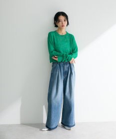 Green Parks ・ＡＮＤＳＥＡＲＣＨ　コード刺繍シアーニット