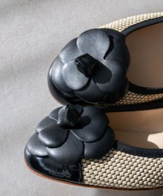 INTER-CHAUSSURES 【FABIO RUSCONI】異素材コンビラウンドトウカメリアバレエ