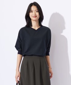 J.PRESS LADIES L TCポンチ ニットコンビ ドルマン カットソー