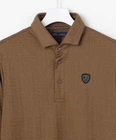 23区GOLF 【MEN】モノグラムジャガード長袖ポロシャツ