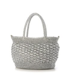 UNBILLION cachecache 柄編みメタリックヤーン2wayミニトート