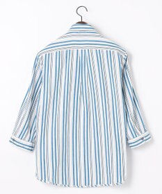 JOSEPH ABBOUD 【1枚で2通りの着こなし】オーガニックコットンリバーシブル 七分袖シャツ