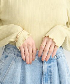 earth music&ecology ランダムチェーンリブハイネックプルオーバー