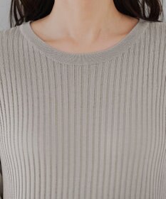 Tiaclasse チュールスリーブニットチュニック