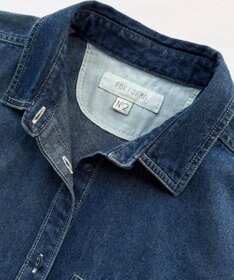 FORFORMO Ribbon Sleeve Denim Shirt リボンスリーブデニムシャツ